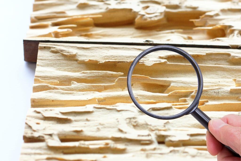 シロアリと虫眼鏡