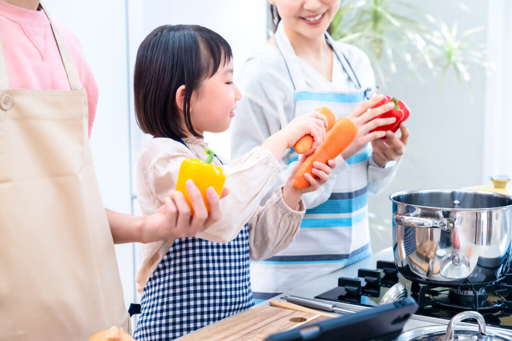 家族でご飯作り