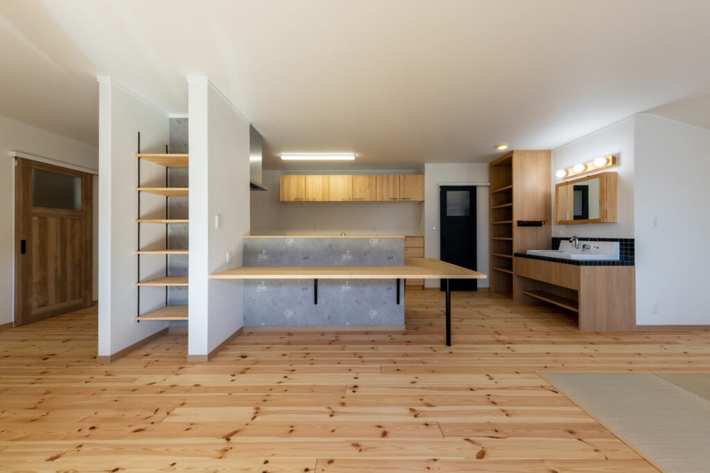 対面キッチン施工例