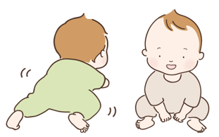 ハイハイイラスト